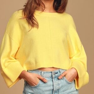 MOD ON TREND, Sunny Yellow Women's Crew Neck Sweater